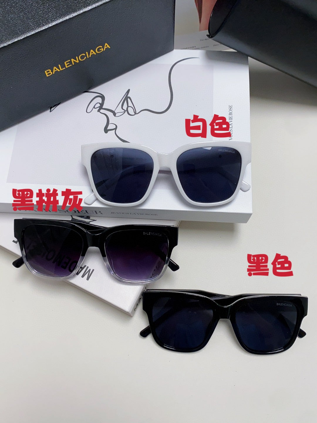 Balenciaga Fashion Black Lens Sunglasses for Men & Women - 382925 - detail image 8