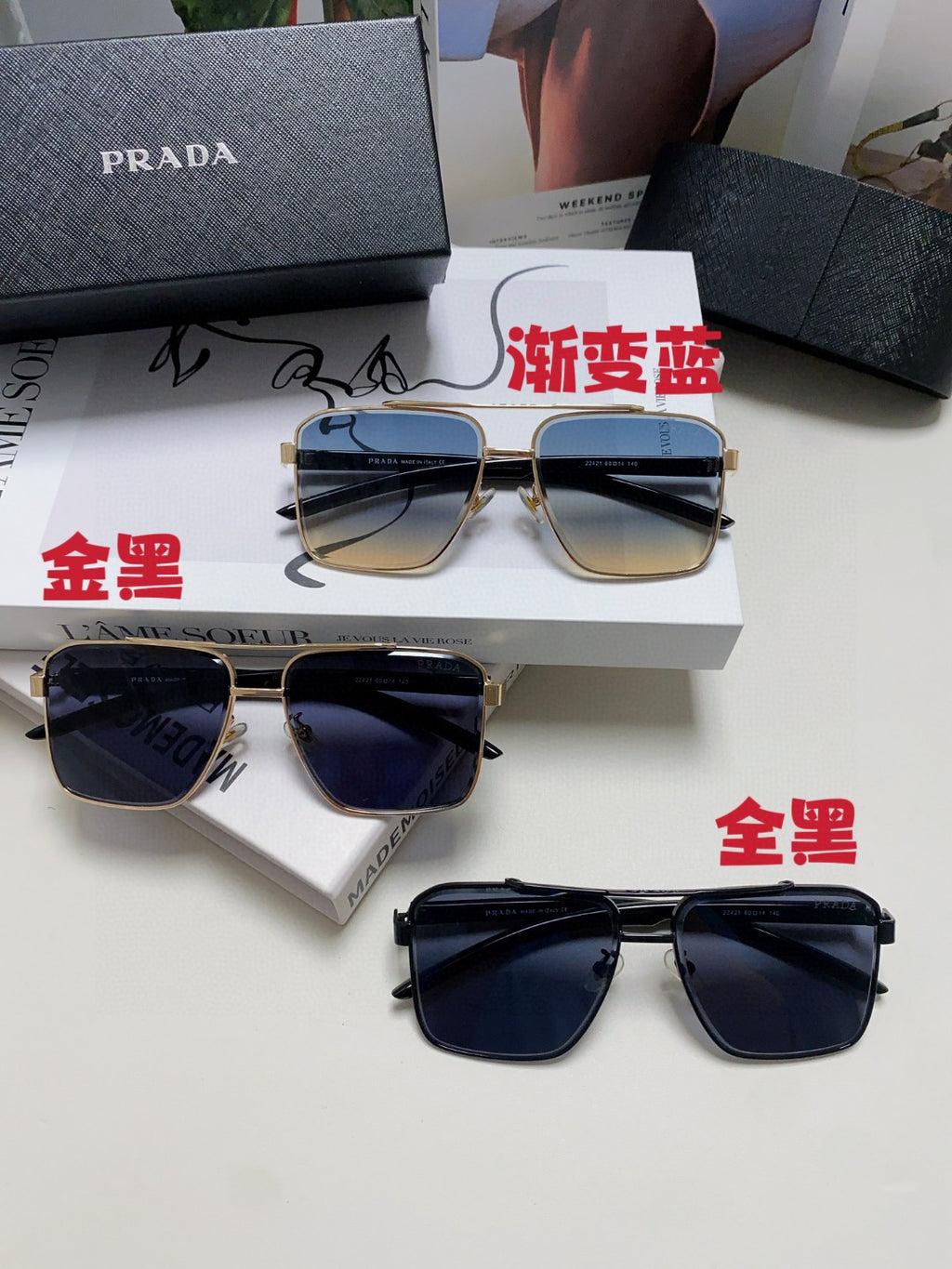 Prada Fashion Silver Lens Sunglasses for Men - 449406 - detail image 9