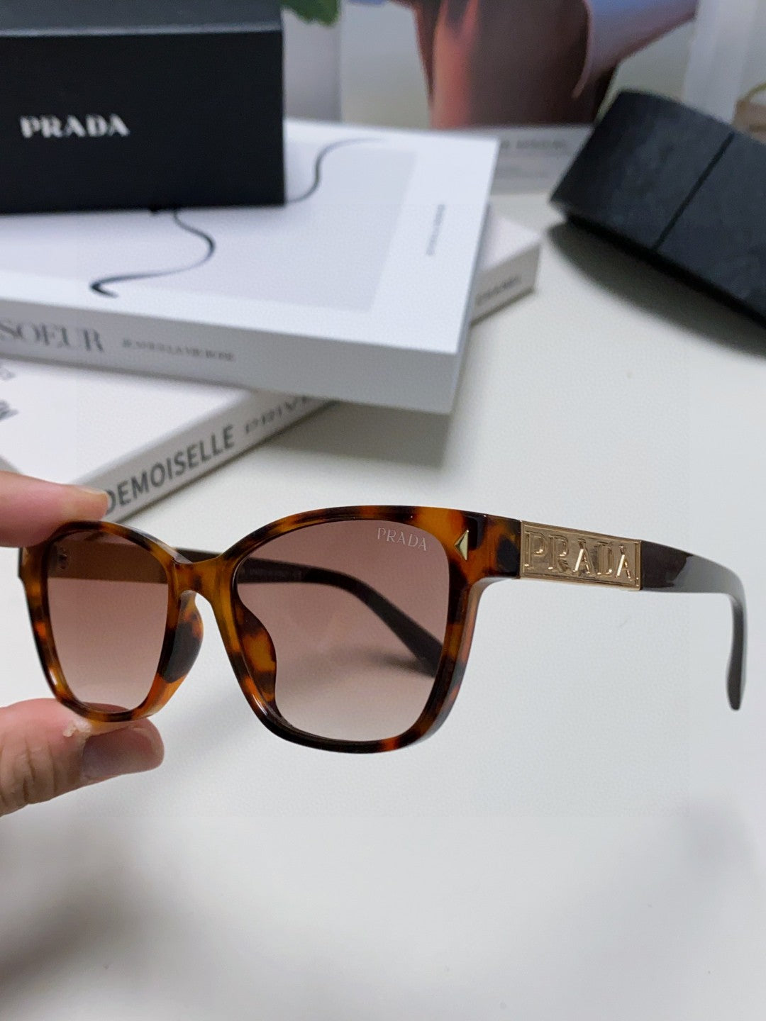 Prada Oversized Silver Lens Sunglasses for Men & Women - 487044 - detail image 5