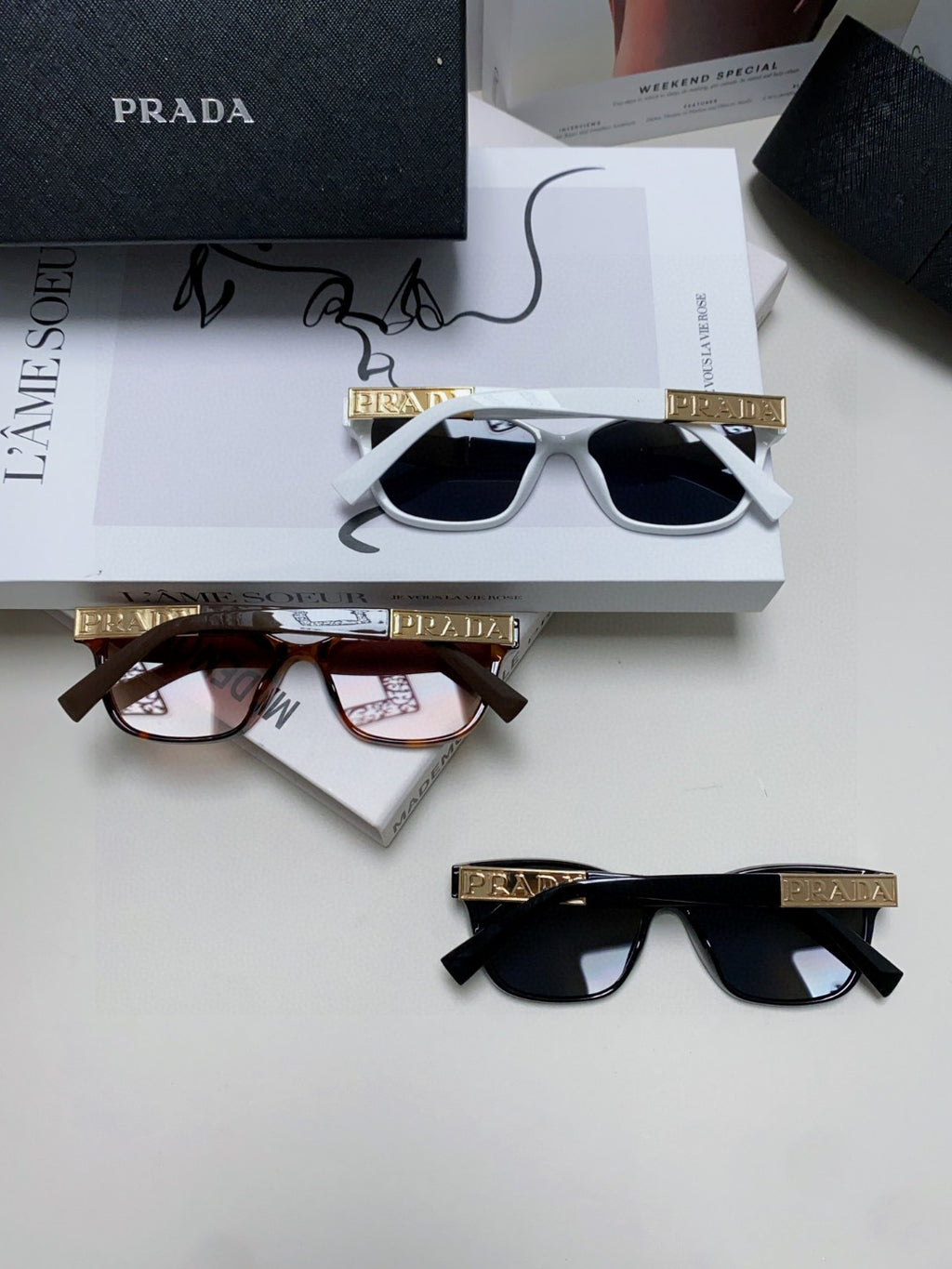 Prada Oversized Silver Lens Sunglasses for Men & Women - 487044 - detail image 8