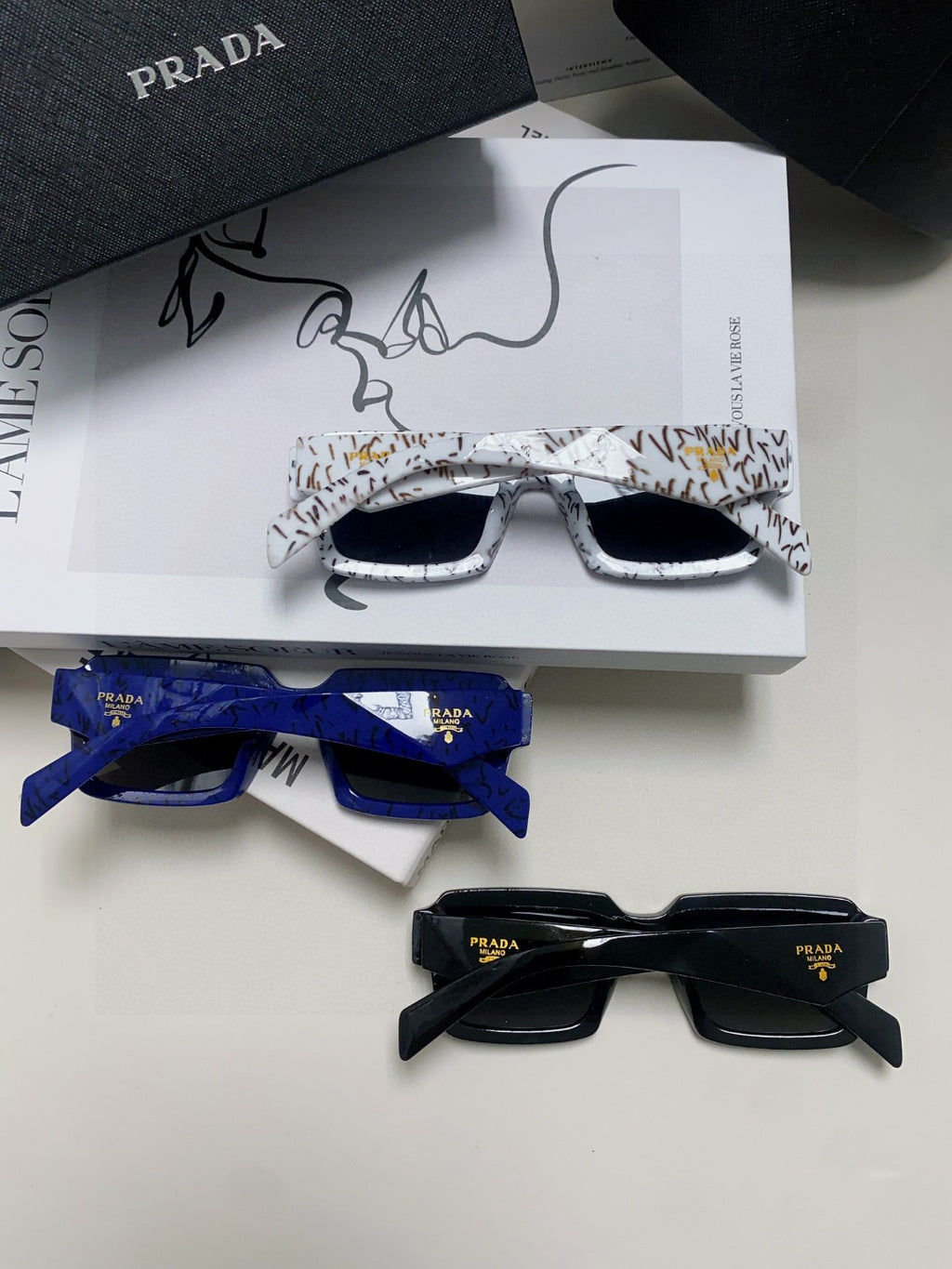 Prada Fashion Gray Lens Sunglasses for Women - detail image 7