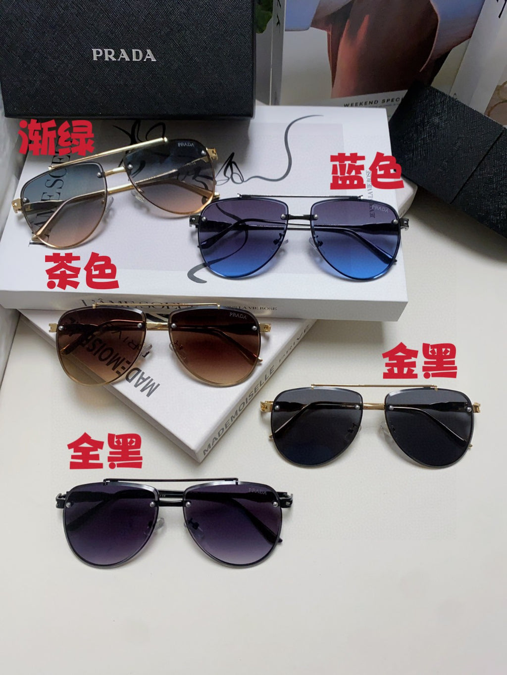 Prada Fashion Gray Lens Sunglasses for Men & Women - 487050 - detail image 9