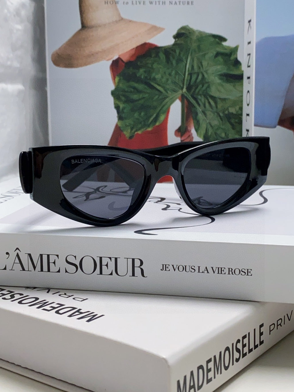 Balenciaga Polarized Cat-Eye Orange Lens Sunglasses for Men & Women - 358649 - detail image 3