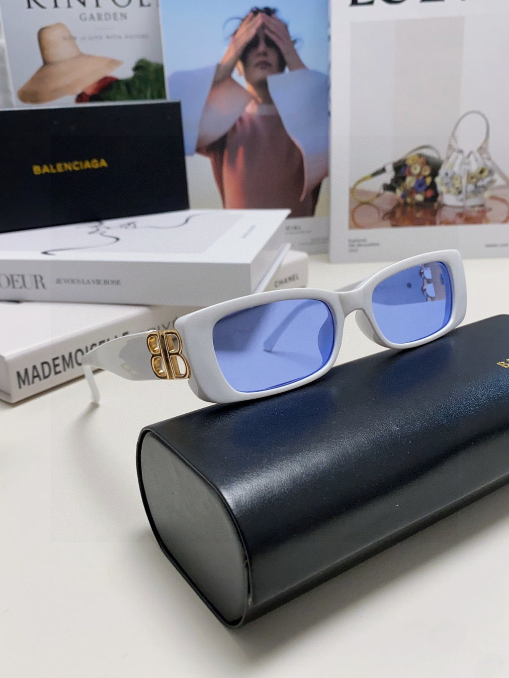 Balenciaga Rectangular Silver Lens Sunglasses for Men & Women - 487527 - detail image 6