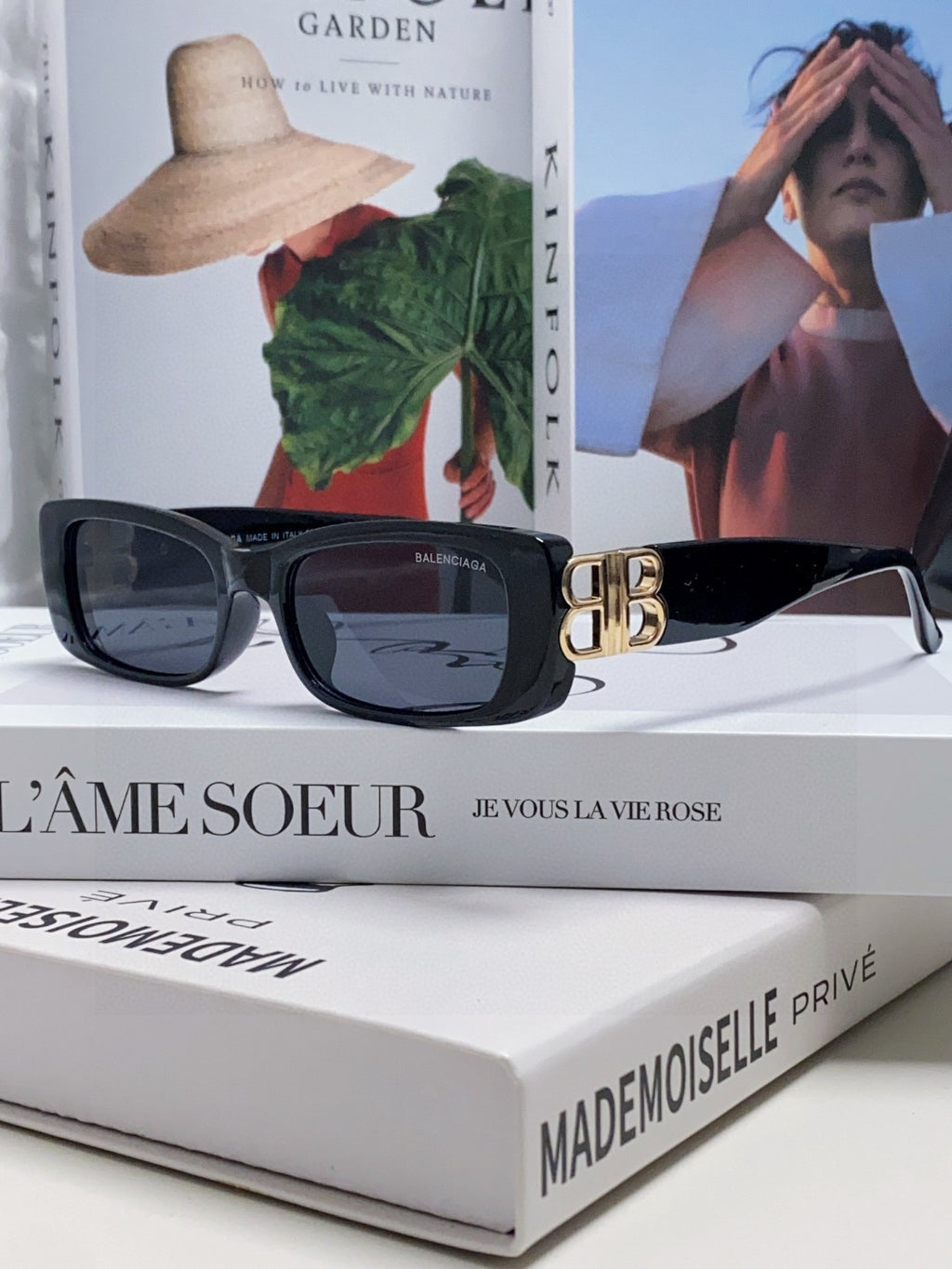 Balenciaga Rectangular Orange Lens Sunglasses for Men & Women - 358651 - detail image 2