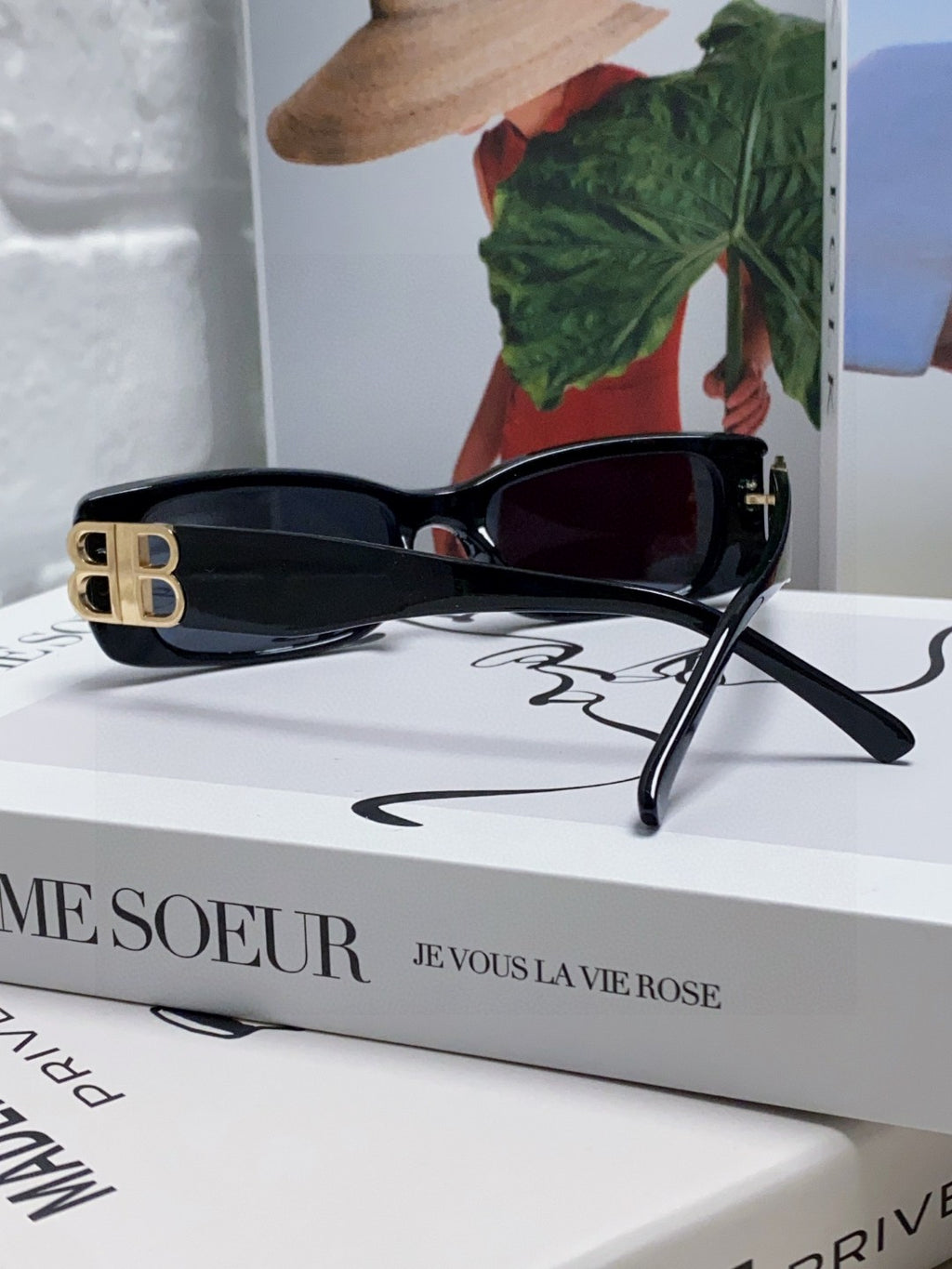 Balenciaga Rectangular Orange Lens Sunglasses for Men & Women - 358651 - detail image 4