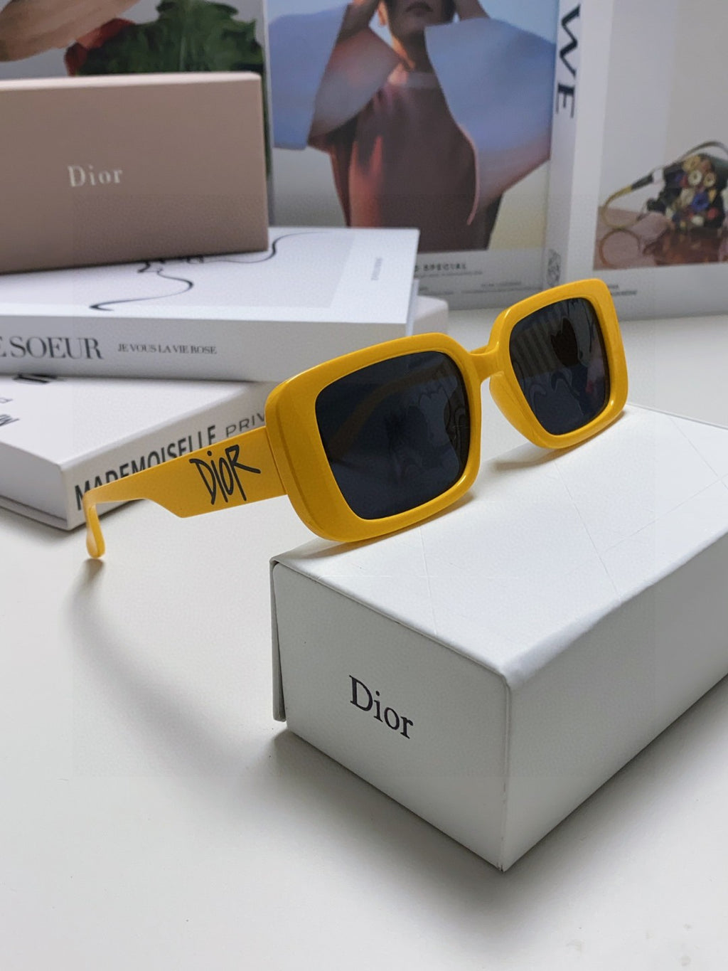 Dior Square Brown Lens Sunglasses for Women - 358187 - detail image 7