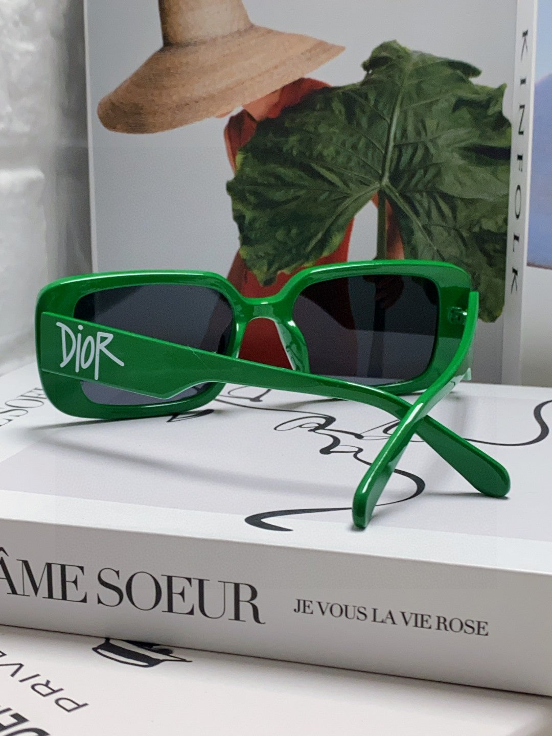 Dior Square Green Lens Sunglasses for Women - detail image 2