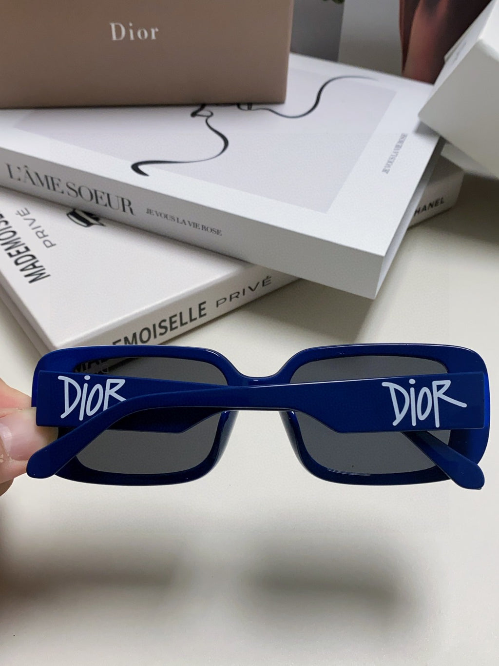 Dior Square Blue Lens Sunglasses for Women - 486729 - detail image 4