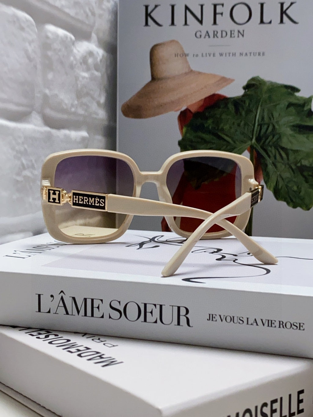 Hermès Polarized Square Brown Lens Sunglasses for Women - detail image 2