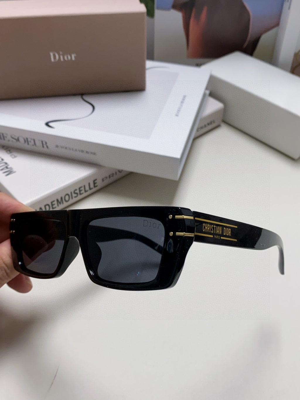 Dior Square Silver Lens Sunglasses for Men & Women - 371937 - detail image 5