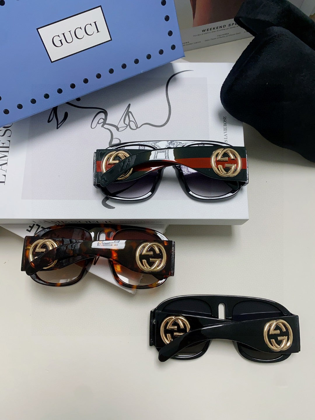 Gucci GG0152S Photochromic Metal Aviator Gray Lens Sunglasses for Men - 448814 - detail image 8