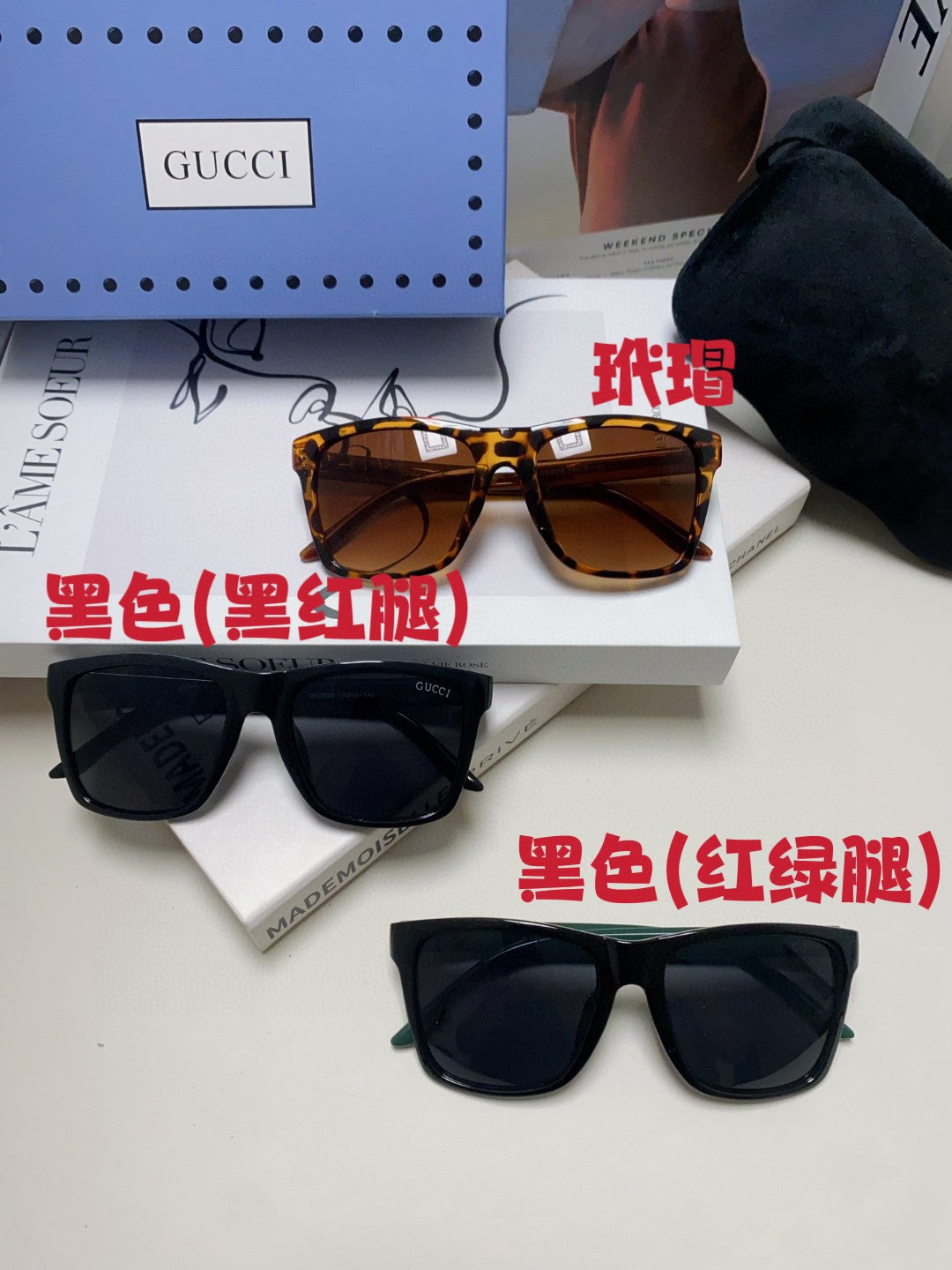 Gucci Fashion Blue Lens Sunglasses for Men & Women - 448819 - detail image 9
