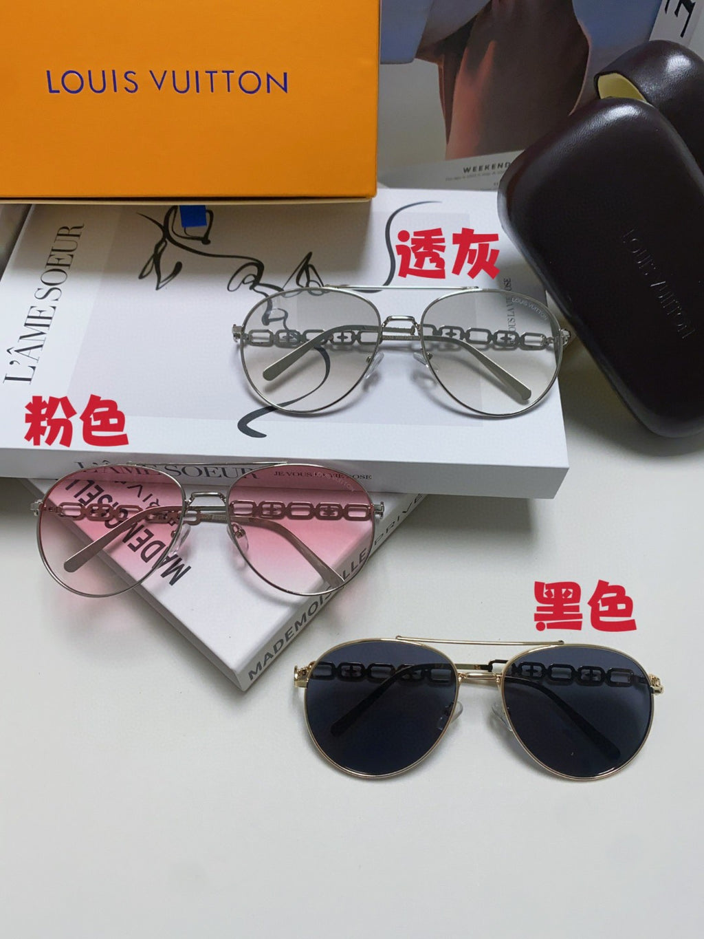 Louis Vuitton Aviator Gray Lens Sunglasses for Women - detail image 9