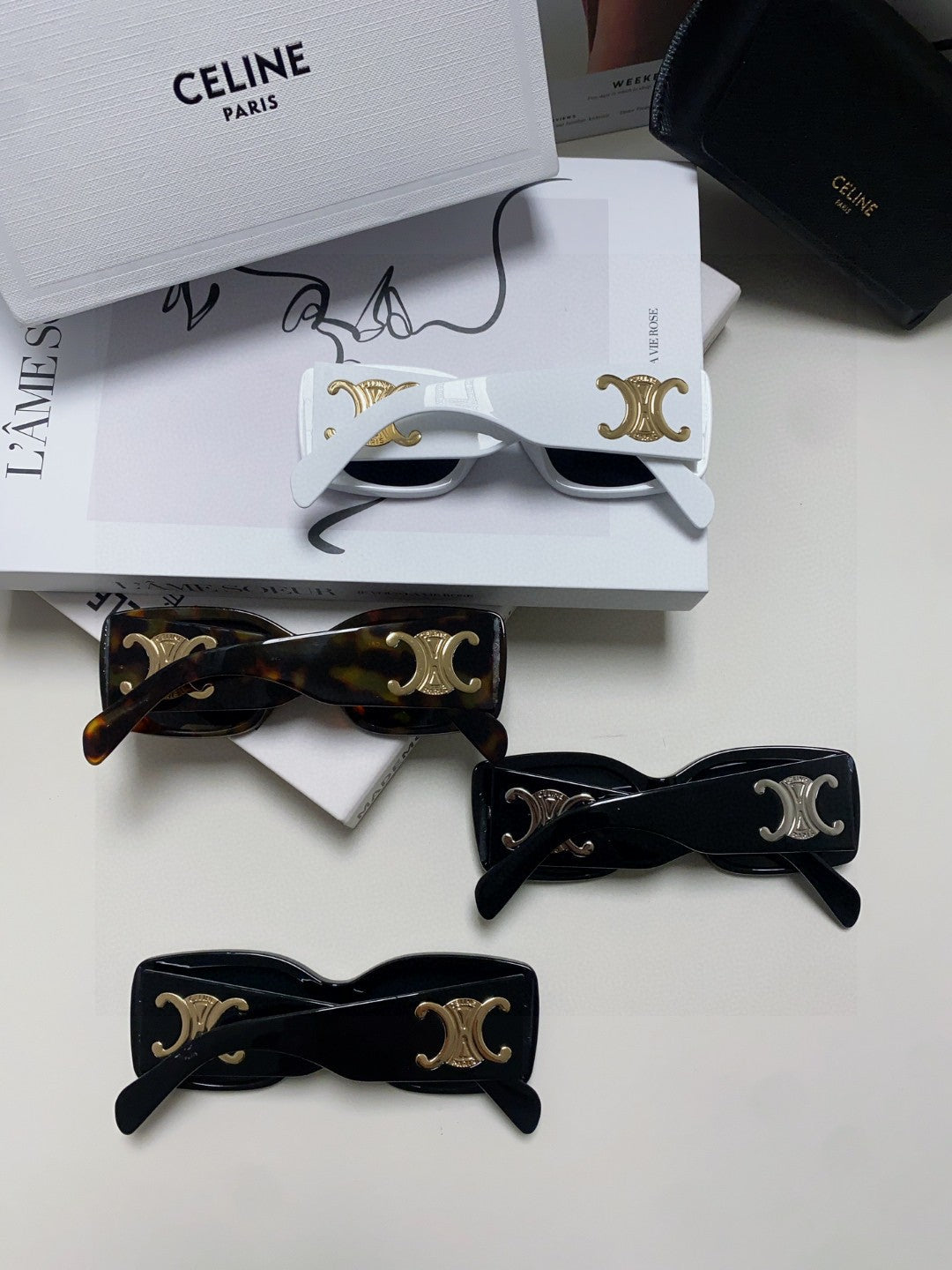 Celine Square Black Lens Sunglasses for Women - detail image 6