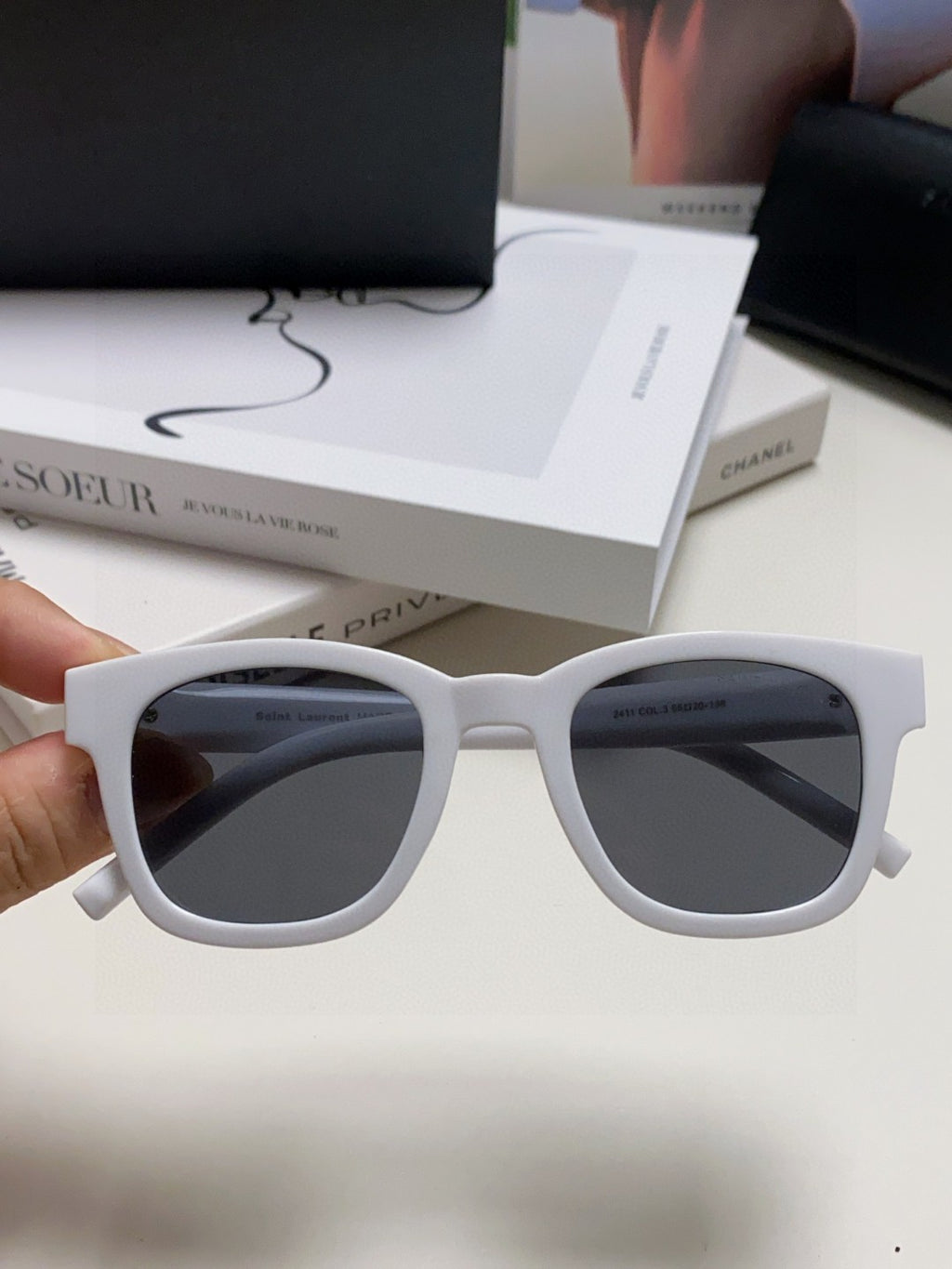 Saint Laurent Fashion Blue Lens Sunglasses for Women - detail image 2