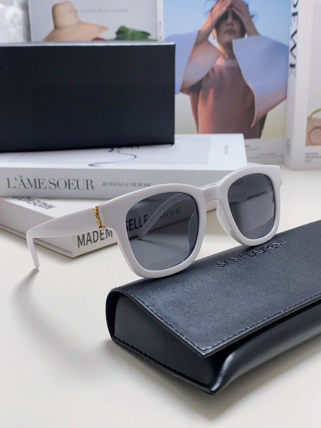 Saint Laurent Fashion Blue Lens Sunglasses for Women - detail image 6