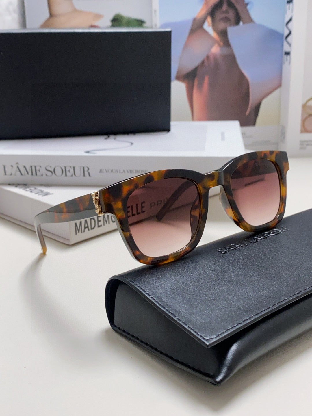 Saint Laurent Fashion Silver Lens Sunglasses for Women - detail image 6