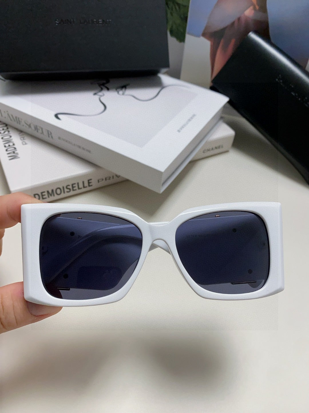 Saint Laurent Fashion Blue Lens Sunglasses for Men & Women - detail image 3