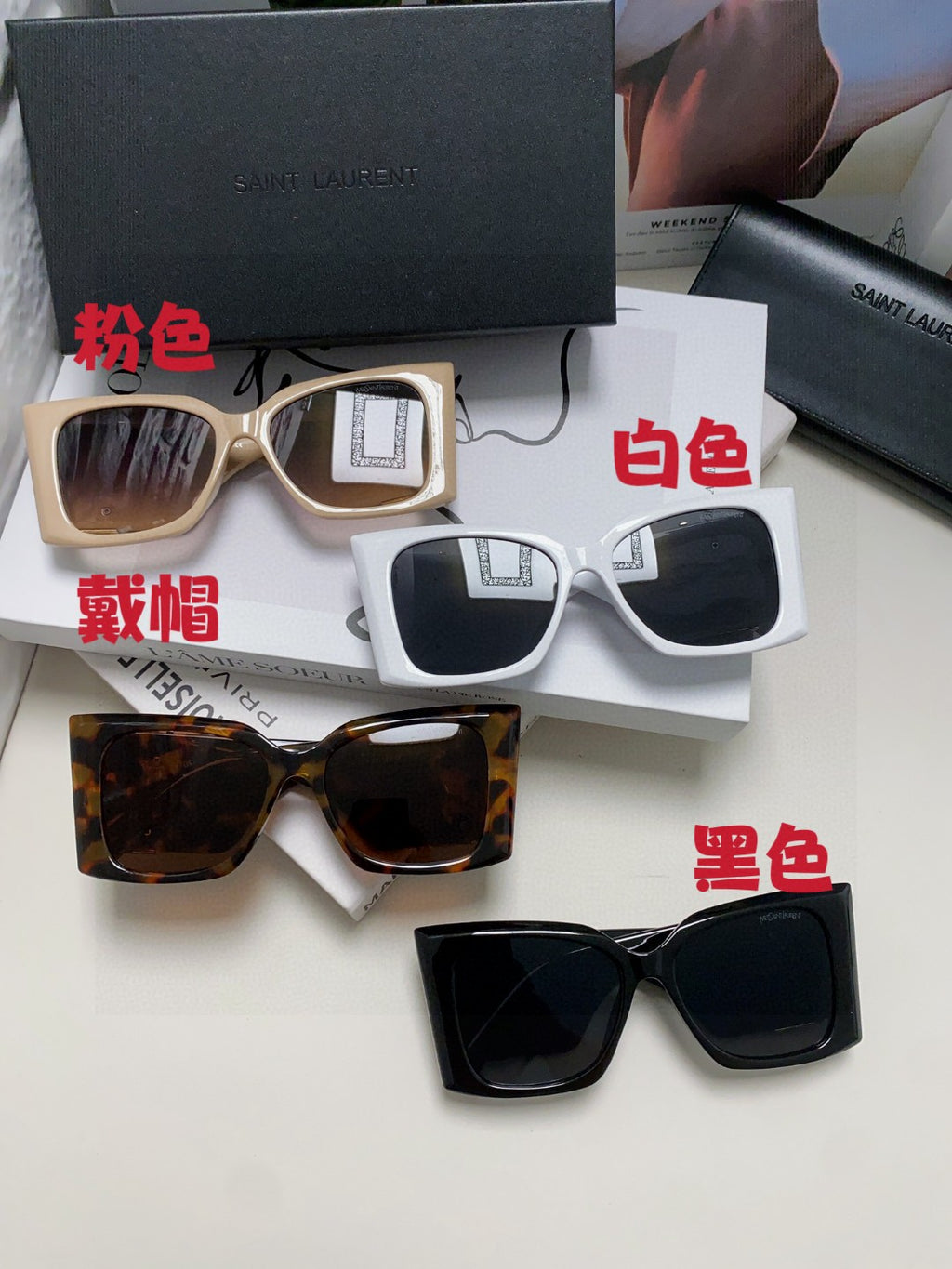 Saint Laurent Fashion Black Lens Sunglasses for Men & Women - 465426 - detail image 9
