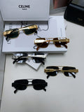 Celine CL40278 Metal Aviator Gold Lens Sunglasses for Men & Women