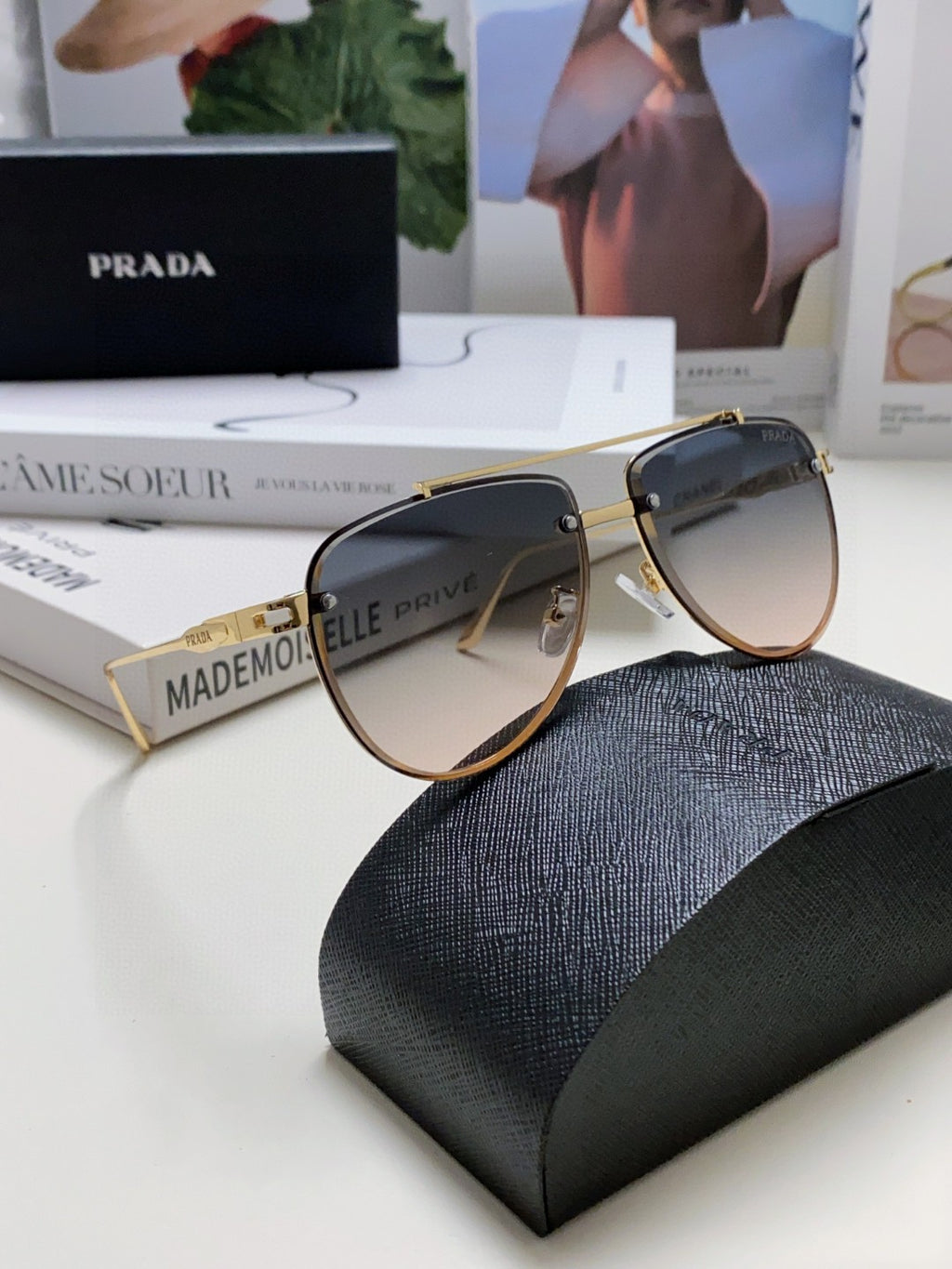 Prada Fashion Gray Lens Sunglasses for Men & Women - 465683 - detail image 7