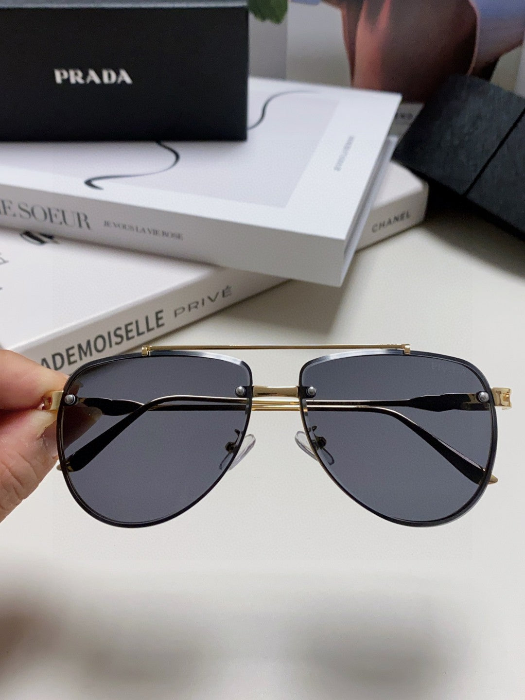Prada Fashion Blue Lens Sunglasses for Men & Women - 465685 - detail image 3