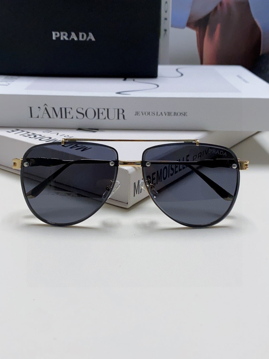 Prada Fashion Blue Lens Sunglasses for Men & Women - 465685 - detail image 6