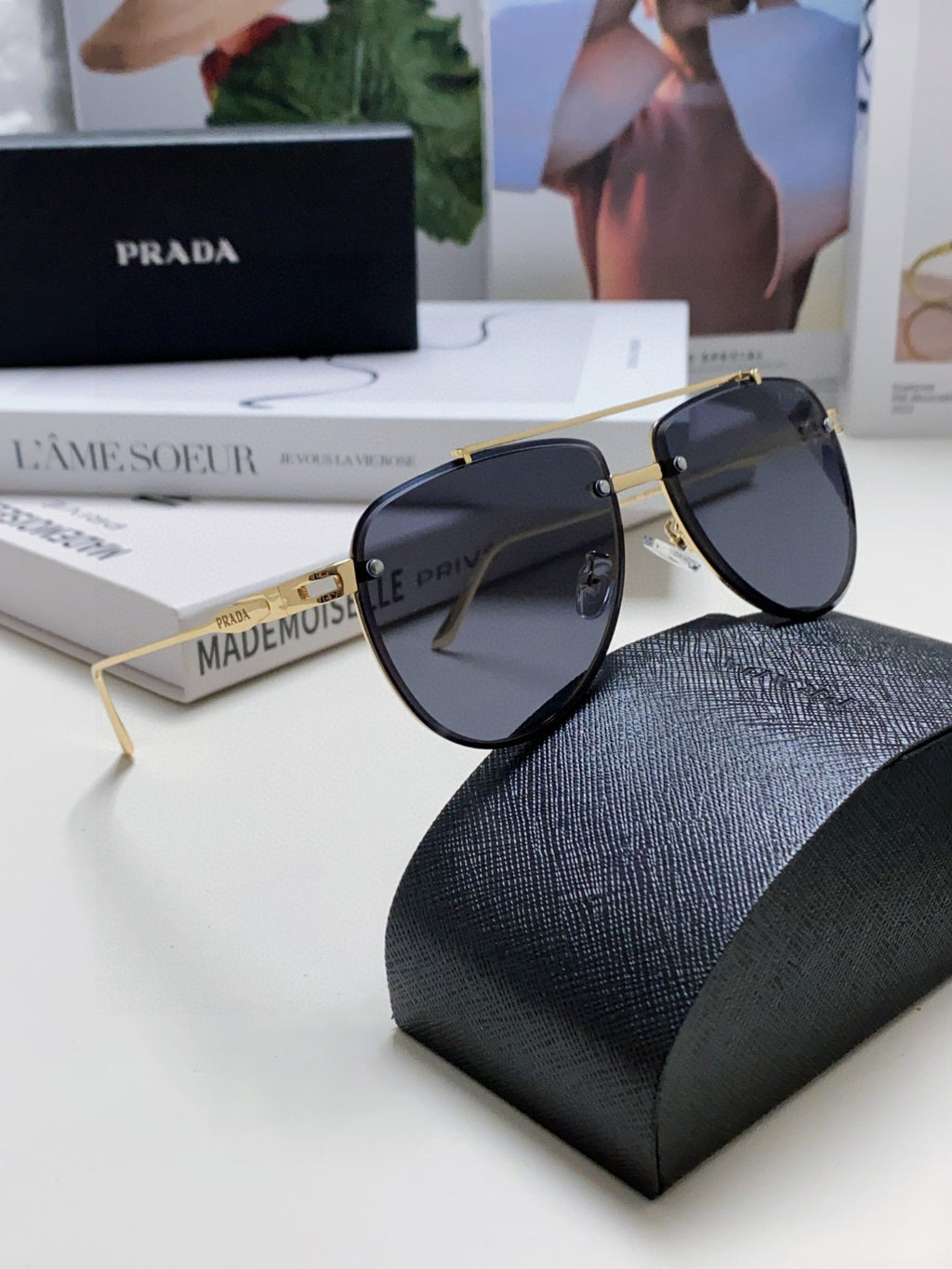Prada Fashion Blue Lens Sunglasses for Men & Women - 465685 - detail image 7