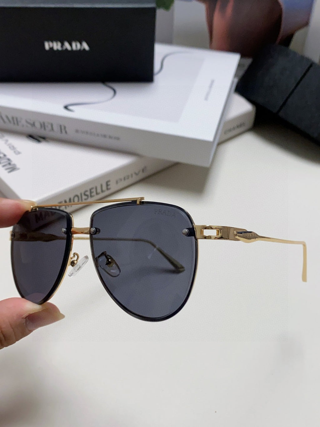 Prada Fashion Blue Lens Sunglasses for Men & Women - 465685 - detail image 5