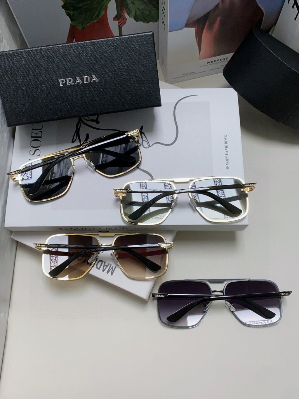 Prada Polarized Square Brown Lens Sunglasses for Men & Women - 465688 - detail image 7