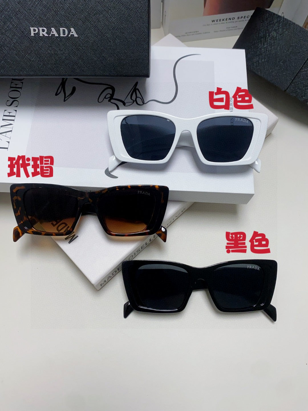 Prada 08YSF Browline Silver Lens Sunglasses for Men & Women - detail image 9