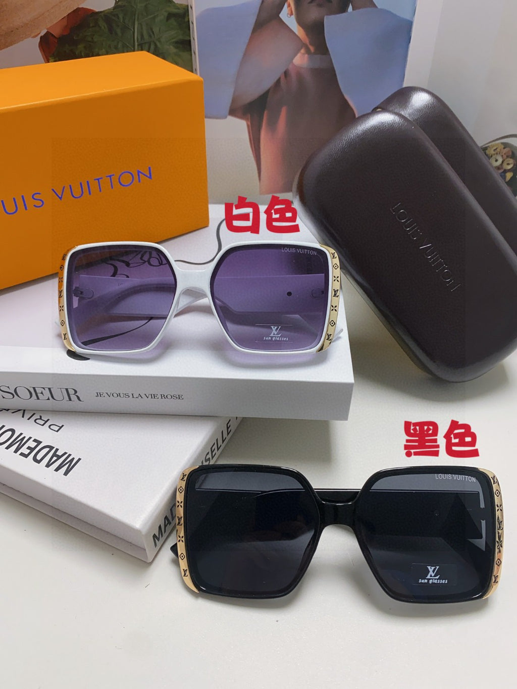 Louis Vuitton Square Black Lens Sunglasses for Women - detail image 11