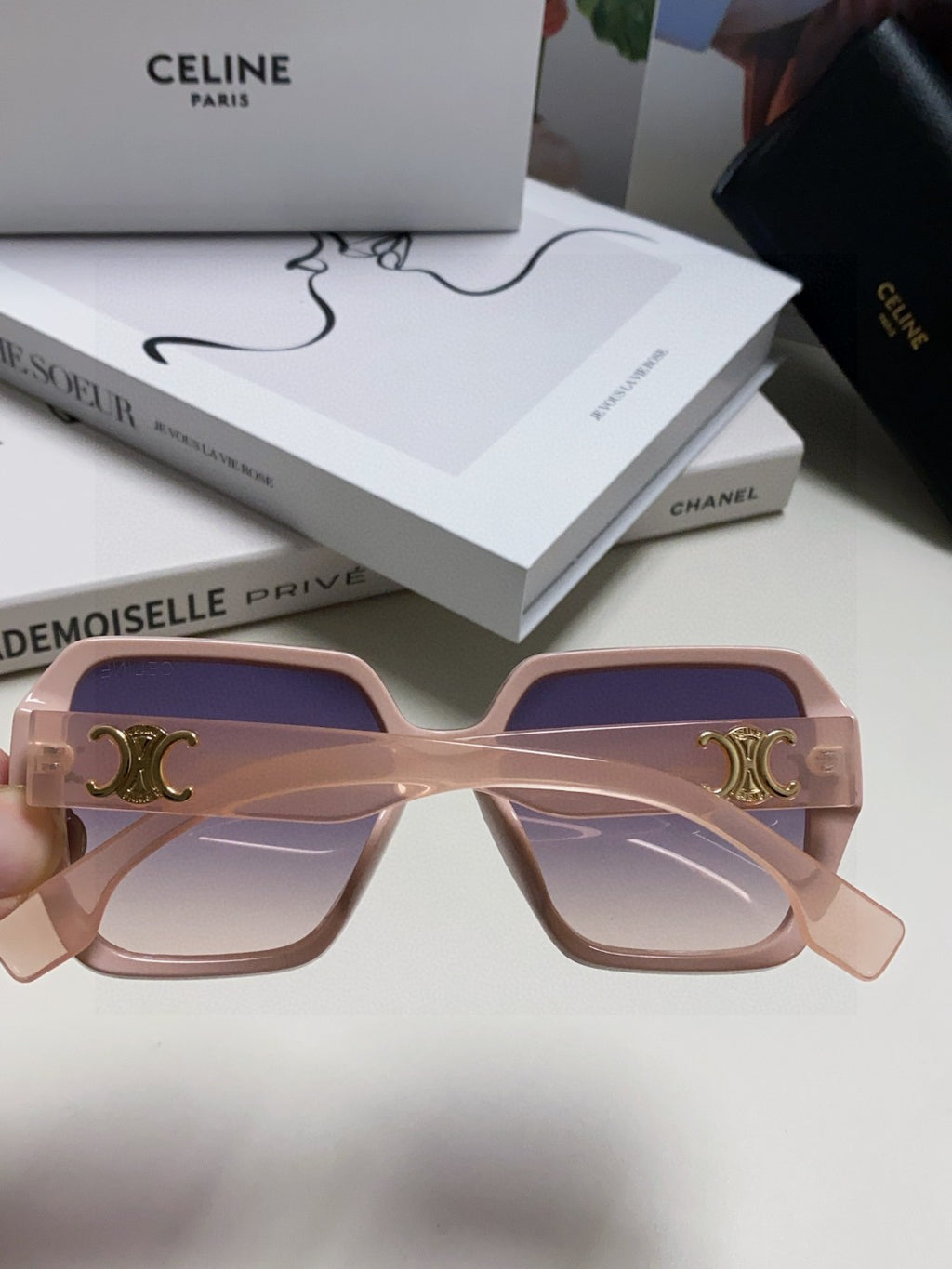 Celine Square Purple Lens Sunglasses for Men & Women - 415649 - detail image 4