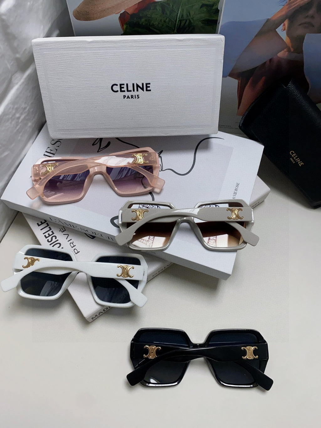 Celine Square Purple Lens Sunglasses for Men & Women - detail image 8