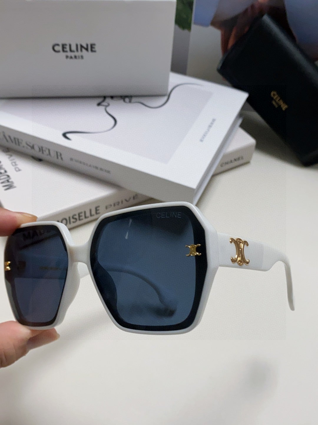 Celine Square Black Lens Sunglasses for Men & Women - 415651 - detail image 5