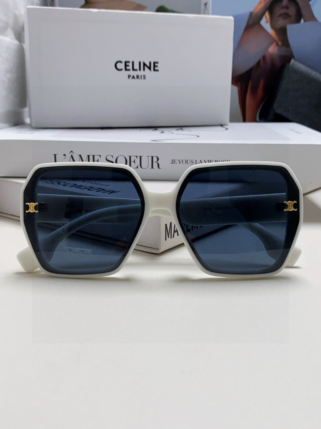 Celine Square Black Lens Sunglasses for Men & Women - 486937 - detail image 6