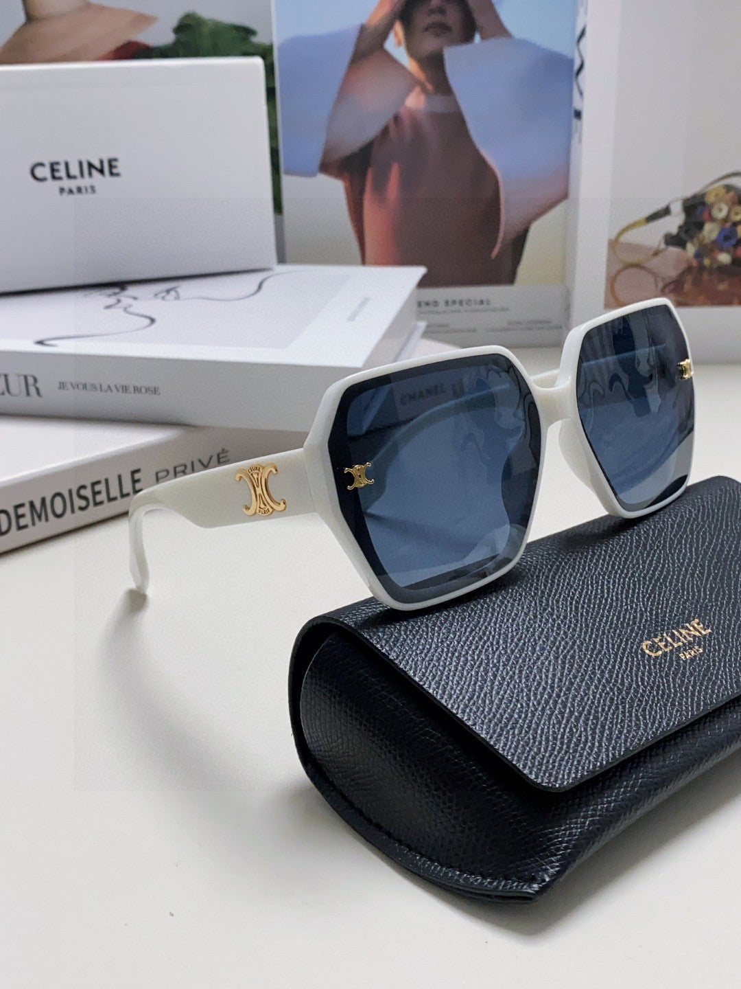 Celine Square Black Lens Sunglasses for Men & Women - 415651 - detail image 7