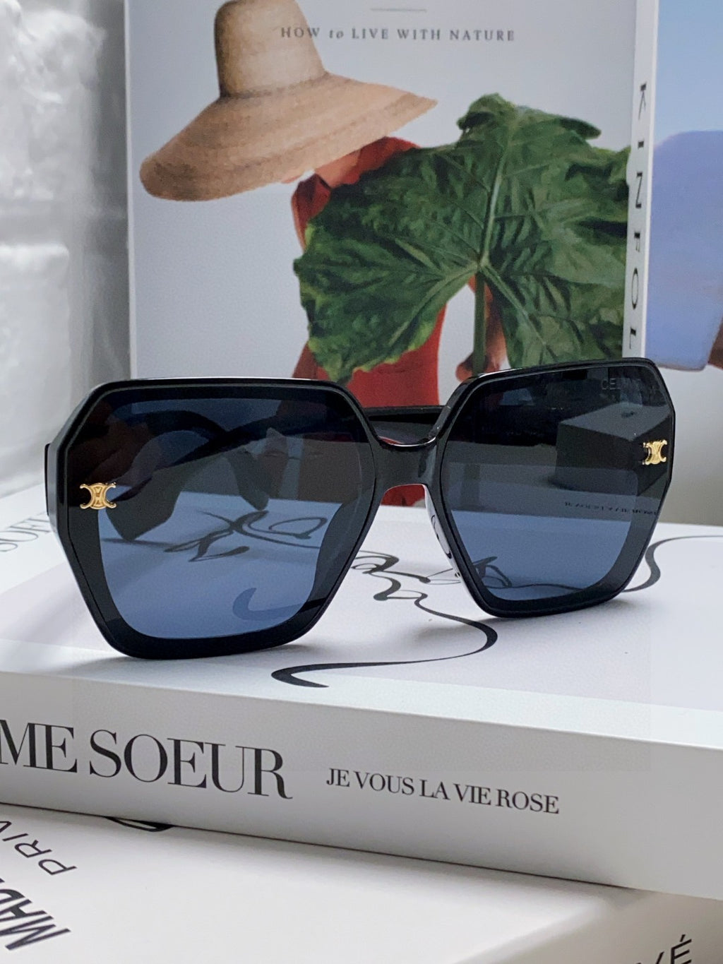 Celine Square Gold Lens Sunglasses for Men & Women - 415652