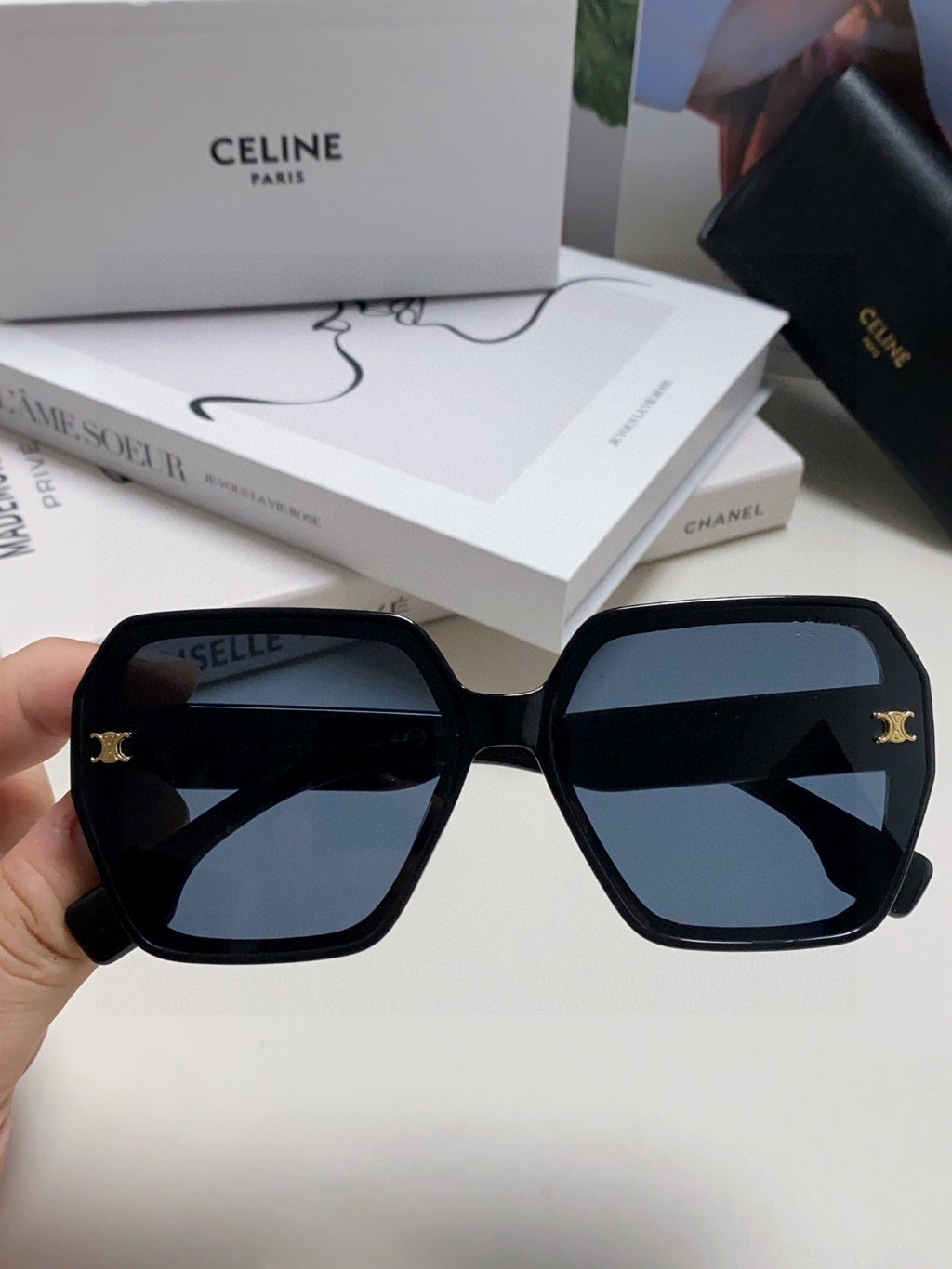 Celine Square Gold Lens Sunglasses for Men & Women - detail image 3