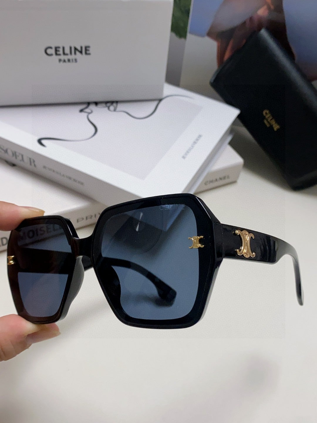 Celine Square Gold Lens Sunglasses for Men & Women - 415652 - detail image 5