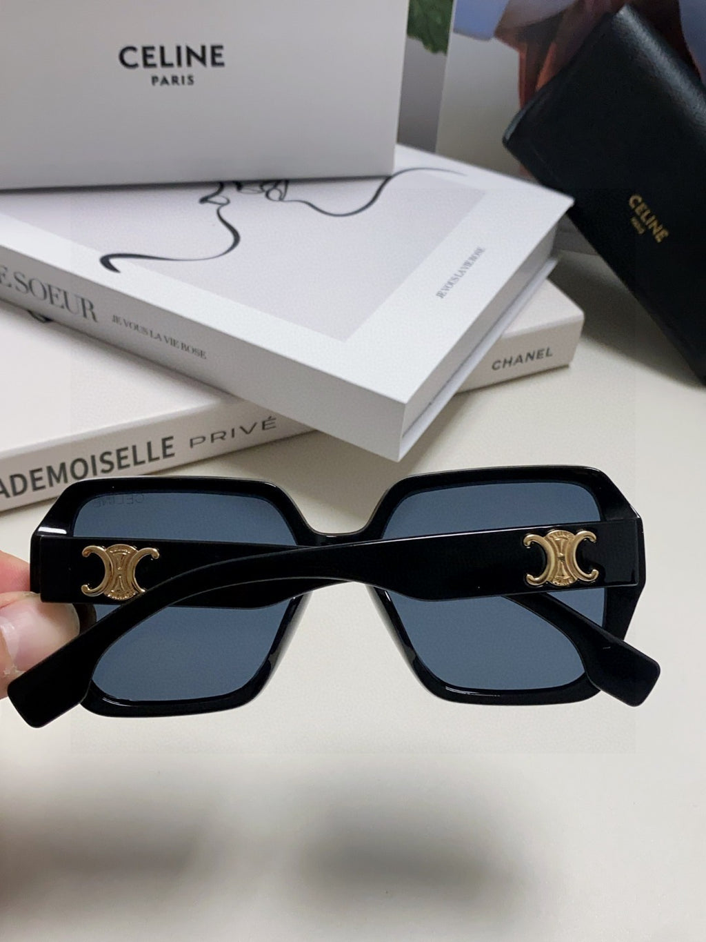 Celine Square Gold Lens Sunglasses for Men & Women - 415652 - detail image 4