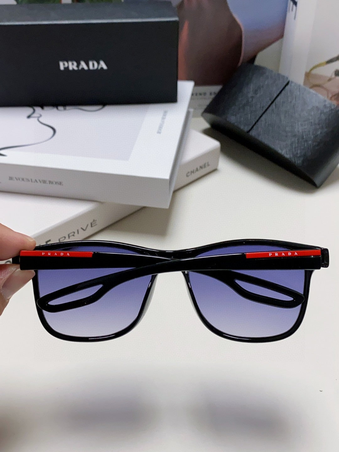 Prada Polarized Fashion Blue Lens Sunglasses for Men & Women - 487110 - detail image 4