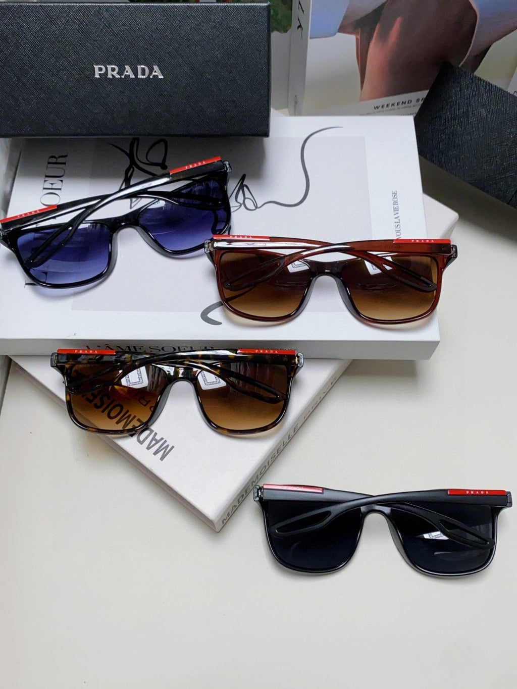 Prada Polarized Fashion Brown Lens Sunglasses for Men & Women - detail image 8