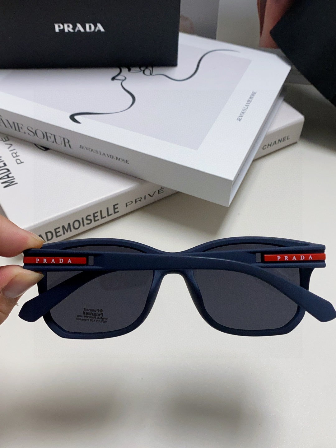 Prada Fashion Black Lens Sunglasses for Men & Women - 415711 - detail image 4