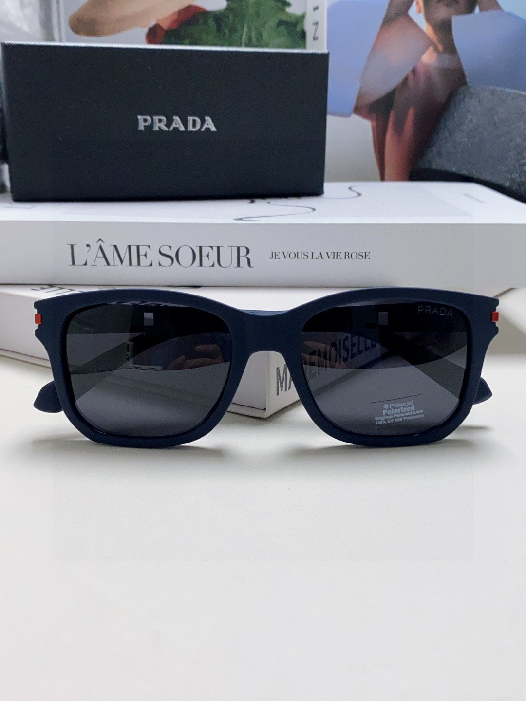 Prada Fashion Black Lens Sunglasses for Men & Women - 415711 - detail image 6