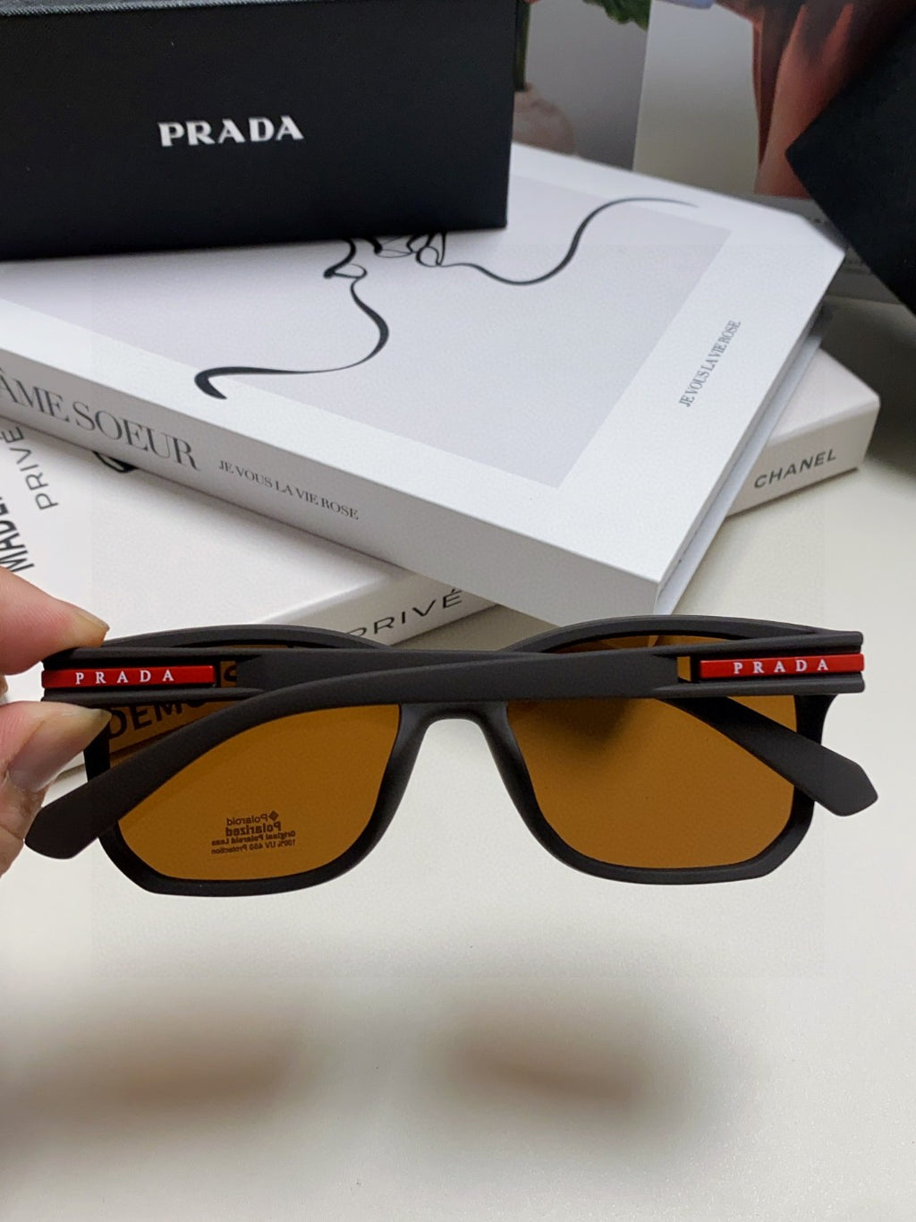 Prada Fashion Brown Lens Sunglasses for Men & Women - 415712 - detail image 4