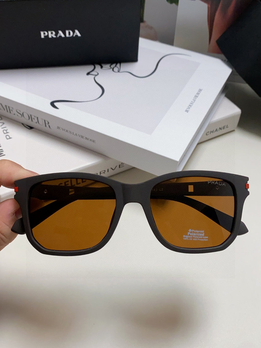 Prada Fashion Brown Lens Sunglasses for Men & Women - 415712 - detail image 3