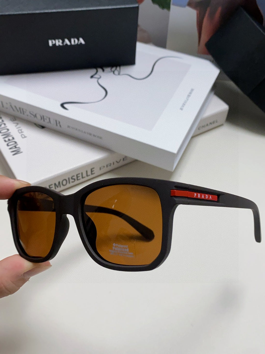 Prada Fashion Brown Lens Sunglasses for Men & Women - 487116 - detail image 5