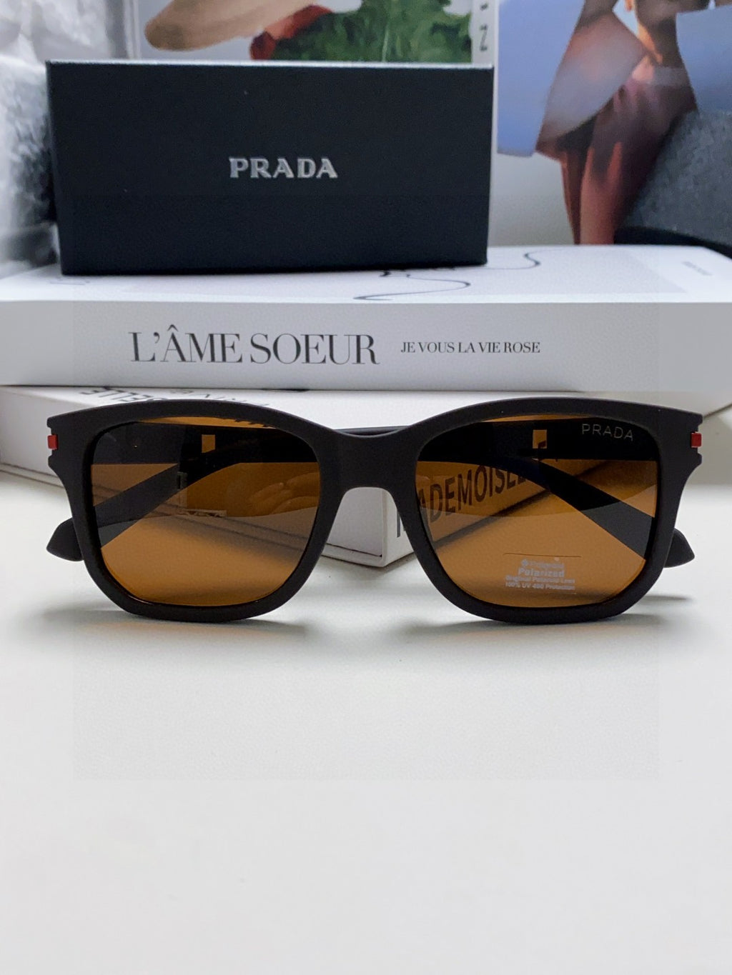 Prada Fashion Brown Lens Sunglasses for Men & Women - 415712 - detail image 6